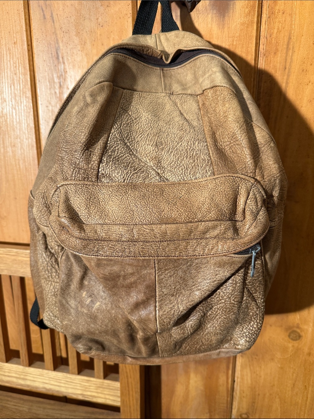 Vintage Brown Leather Backpack